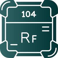 rutherfordium glyph helling groen icoon vector