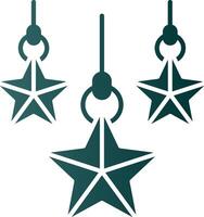 Kerstmis ster glyph helling groen icoon vector