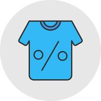 t-shirt lijn gevulde licht cirkel icoon vector