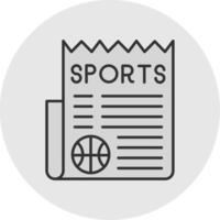 sport- nieuws lijn gevulde licht cirkel icoon vector