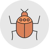 insect lijn gevulde licht cirkel icoon vector