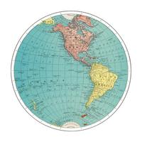 Western Hemisphere, World Atlas by Rand, McNally and Co. (1908) Digitaal verbeterd door rawpixel. vector