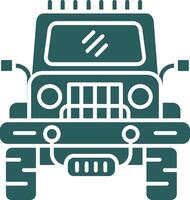 jeep glyph helling groen icoon vector