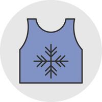 tanktop lijn gevulde licht cirkel icoon vector