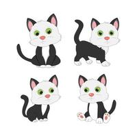 schattige kat dier cartoon illustratie vector