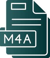m4a glyph helling groen icoon vector