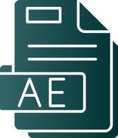 ae glyph helling groen icoon vector