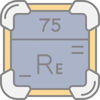 rhenium lijn gevulde licht icoon vector