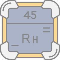 rhodium lijn gevulde licht icoon vector