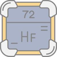 hafnium lijn gevulde licht icoon vector