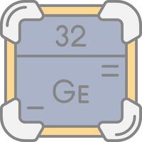 germanium lijn gevulde licht icoon vector