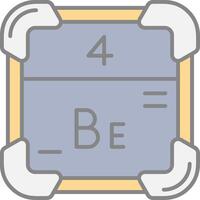 beryllium lijn gevulde licht icoon vector