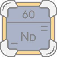 neodymium lijn gevulde licht icoon vector