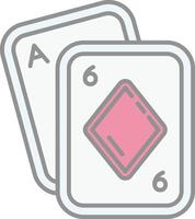 poker lijn gevulde licht icoon vector