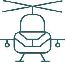 leger helikopter lijn helling icoon vector