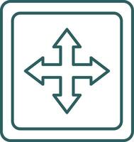 kruis symbool lijn helling icoon vector
