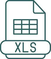 xls lijn helling icoon vector
