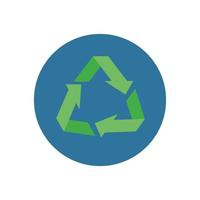 pijlen recycle symbool ecologie icon vector