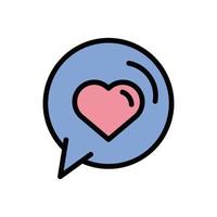 gelukkige Valentijnsdag tekstballon met hart pictogram vector
