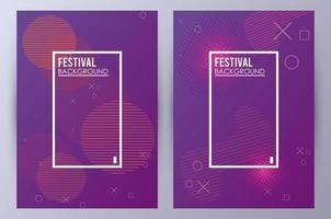 vierkanten frames in kleurrijke festival achtergrond vector