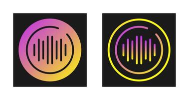 audio spectrum cirkel vector icoon