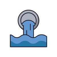 waterafvoer industrie geïsoleerd pictogram vector