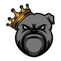 bulldog koning ontwerp vector
