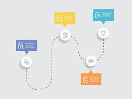 horizontaal tijdlijn infographic element verslag doen van vector