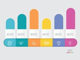 horizontaal stappen tijdlijn infographic element verslag doen van achtergrond vector