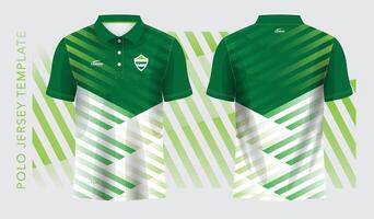 groen achtergrond en patroon abstract polo Jersey sport ontwerp vector