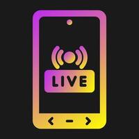 live streaming vector icoon