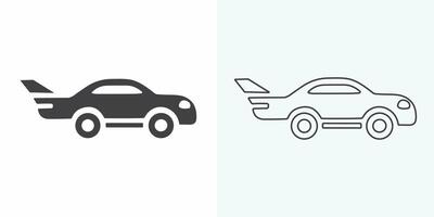 auto voorkant lijn icoon. gemakkelijk overzicht-stijl teken symbool. auto, visie, sport, ras, vervoer concept. vector illustratie geïsoleerd Aan een wit achtergrond
