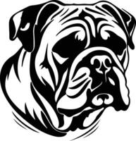 bulldog zwart silhouet vector