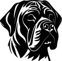 hondje de Bordeaux zwart silhouet vector