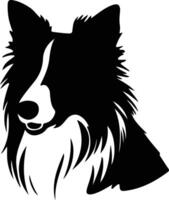 collie zwart silhouet vector