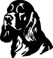 klungel spaniel zwart silhouet vector