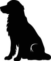 plat gecoat retriever zwart silhouet vector