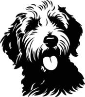 goldendoodle silhouet portret vector