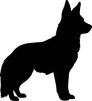 Noors lundehund zwart silhouet vector