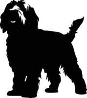 otterhond zwart silhouet vector