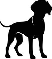 redbone coonhound zwart silhouet vector