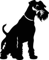 airedale terriër zwart silhouet vector