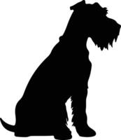 airedale terriër zwart silhouet vector