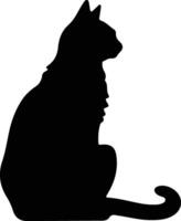 Sam zag kat zwart silhouet vector