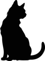 sokoke kat zwart silhouet vector