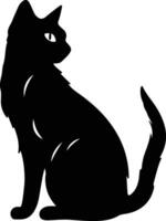 sokoke kat zwart silhouet vector