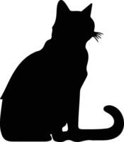 Amerikaans kort haar kat zwart silhouet vector