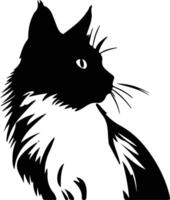 balinees kat zwart silhouet vector