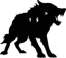 weerwolf zwart silhouet vector