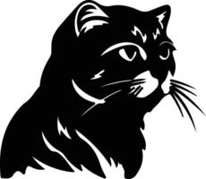 Schots vouwen kat silhouet portret vector